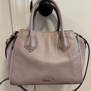 Rebecca Minkoff Pebbled Leather Satchel in Taupe